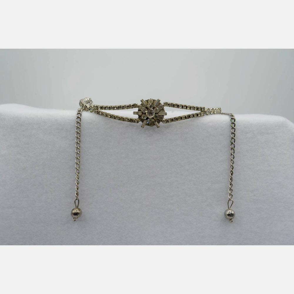 Vintage rhinestone adjustable choker